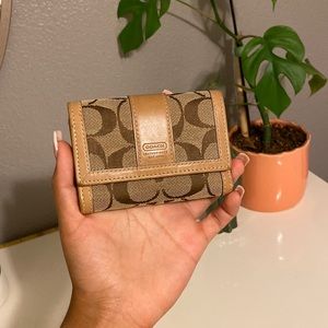 Brown tri-fold coach wallet!
